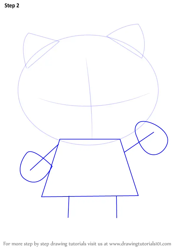 How to Draw Hello Kitty Step by Step - DrawingNow