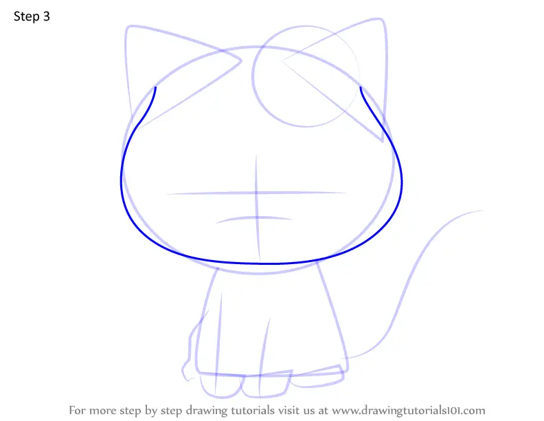 Step by Step How to Draw Sapphire from Hello Kitty ...