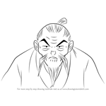 How to Draw Grandpa Higurashi from Inuyasha