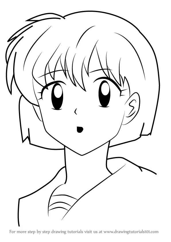 Step by Step How to Draw Yuka from Inuyasha : DrawingTutorials101.com