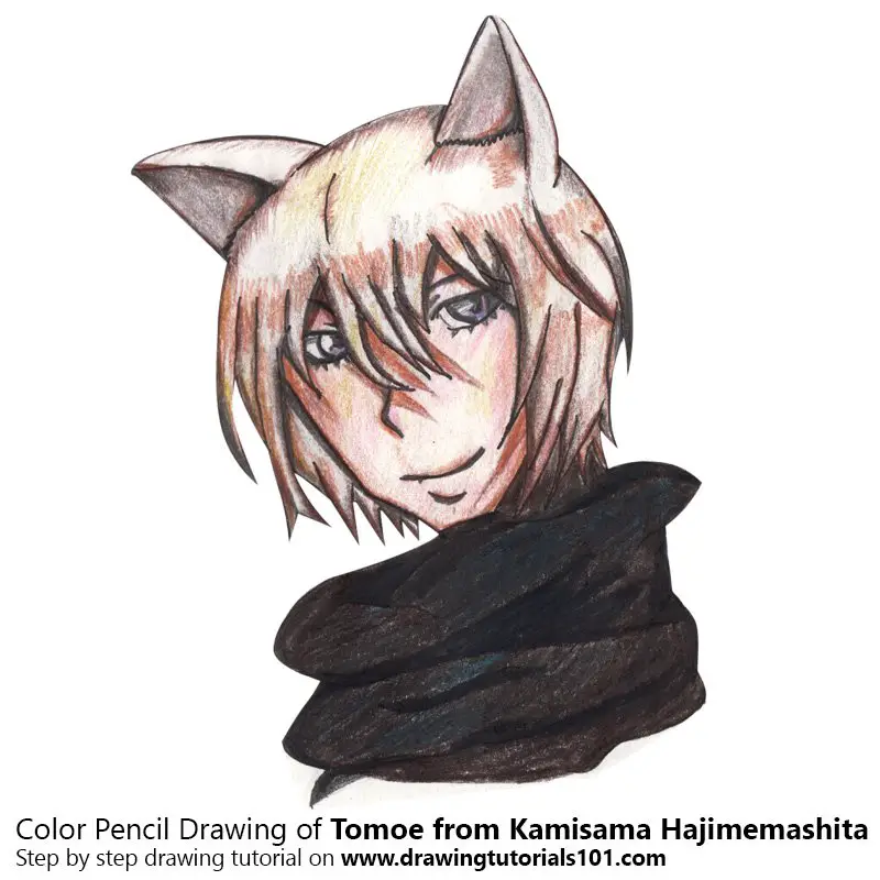 Tomoe from Kamisama Hajimemashita Color Pencil Drawing