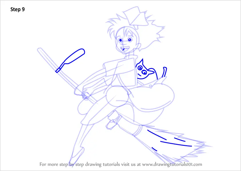 Learn How to Draw Kiki from Kiki's Delivery Service (Kiki's Delivery ...