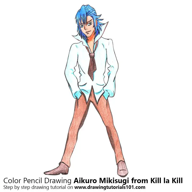 Aikuro Mikisugi from Kill la Kill Color Pencil Drawing