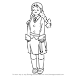 How to Draw Jasminka Antonenko from Little Witch Academia