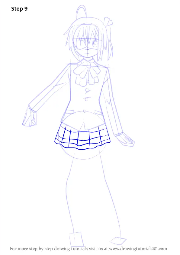 Step by Step How to Draw Rikka Takanashi from Love, Chunibyo & Other ...