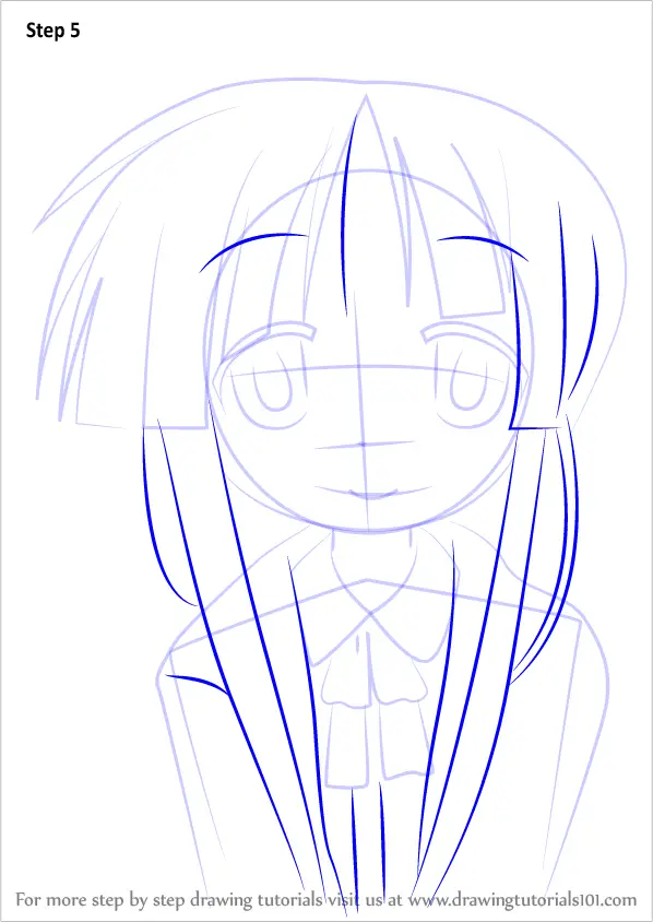 Learn How to Draw Fuyuki Amahara from Lucky Star (Lucky Star) Step by ...