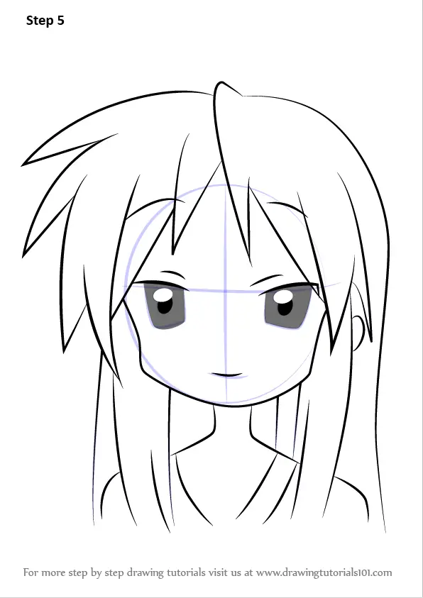 Learn How to Draw Miki Hiiragi from Lucky Star (Lucky Star) Step by ...