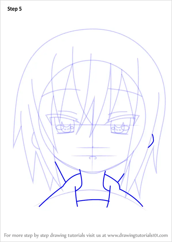 Step by Step How to Draw Minami Iwasaki from Lucky Star ...