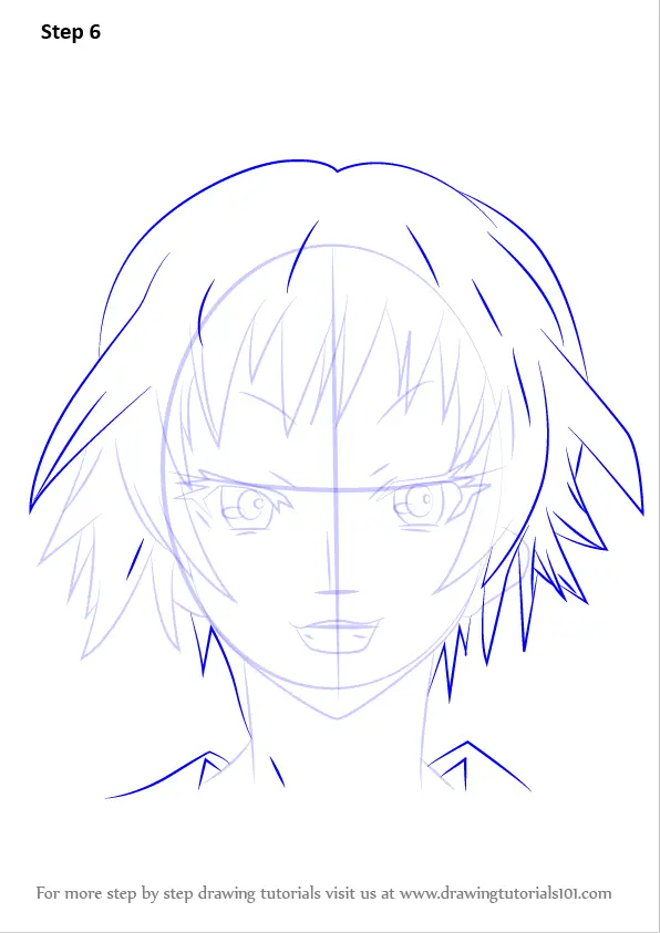 Learn How to Draw Nekomi Nabeshima from Medaka Box (Medaka Box) Step by ...