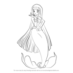 How to Draw Coco in Mermaid from Mermaid Melody