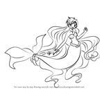 How to Draw Hanon in Mermaid from Mermaid Melody
