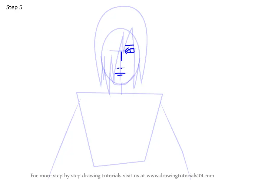 Step By Step How To Draw Nagato From Naruto : DrawingTutorials101.com