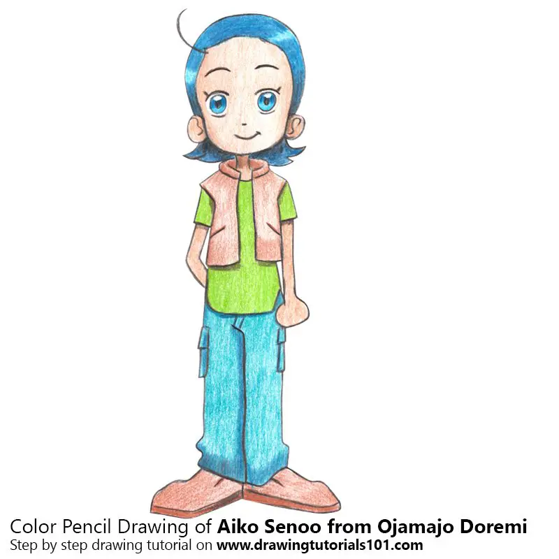 Aiko Senoo from Ojamajo Doremi Color Pencil Drawing