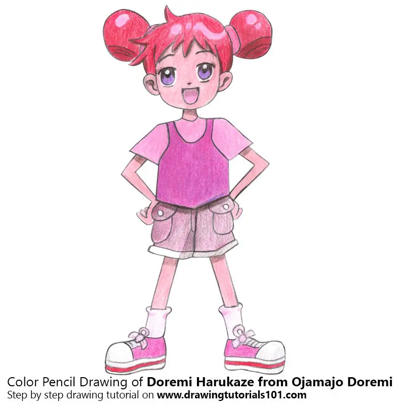 Doremi Harukaze from Ojamajo Doremi Color Pencil Drawing