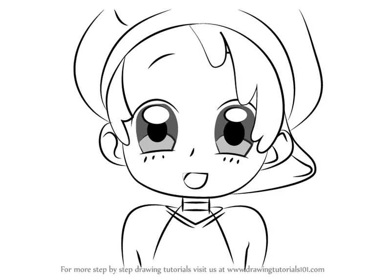 Step By Step How To Draw Fami From Ojamajo Doremi