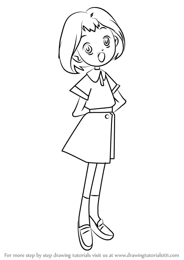 Step by Step How to Draw Mutsumi Kudo from Ojamajo Doremi ...