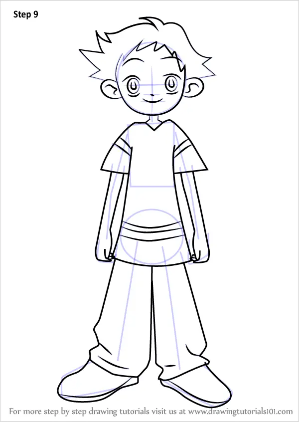 Learn How to Draw Yuji Sagawa from Ojamajo Doremi (Ojamajo Doremi) Step ...