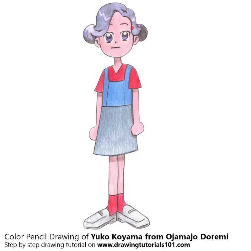Yuko Koyama from Ojamajo Doremi Colored Pencils - Drawing Yuko Koyama from  Ojamajo Doremi with Color Pencils : 