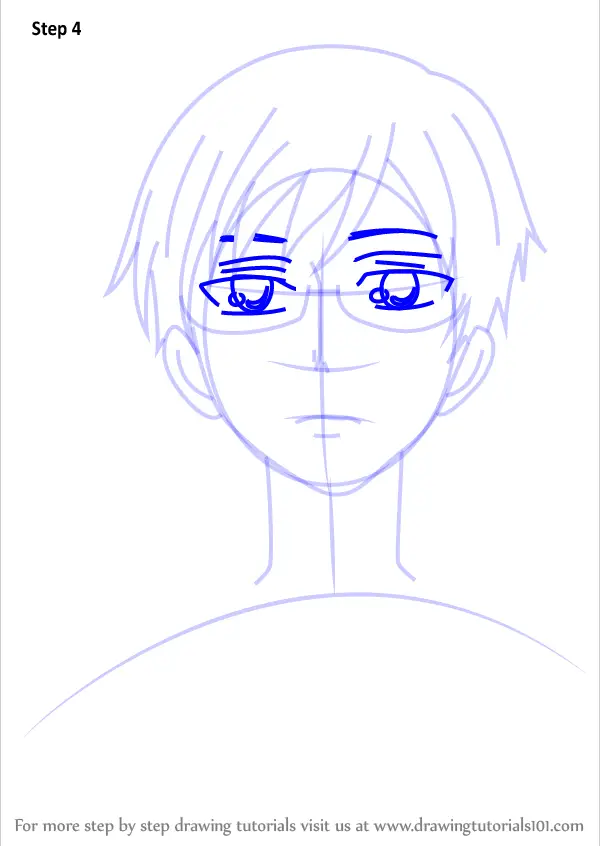 Step by Step How to Draw Kyoya Ootori from Ouran High School Host Club ...