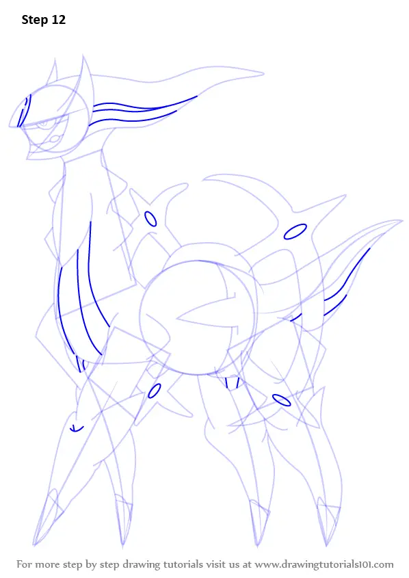 Step by Step How to Draw Arceus from Pokemon