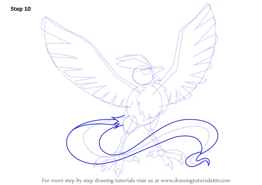 Step By Step How To Draw Articuno From Pokemon