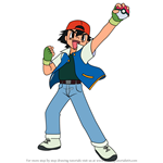 How to Draw Ash Ketchum from Pokemon
