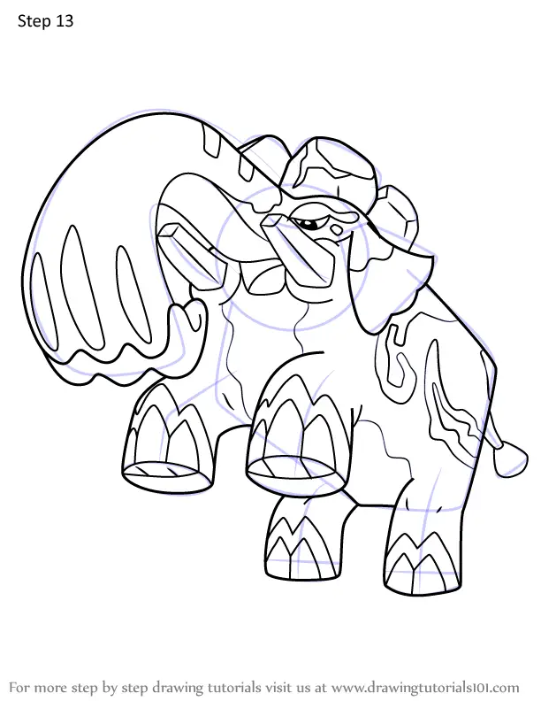 copperajah coloring page online pokemon