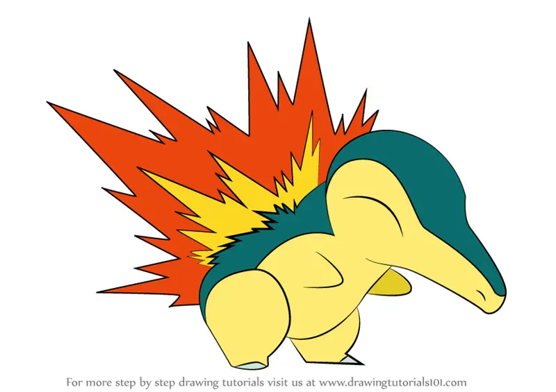 Learn How To Draw Cyndaquil From Pokemon Pokemon Step By Step Drawing Tutorials