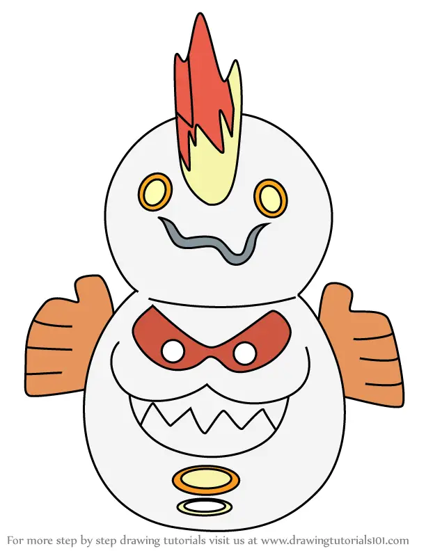 Step By Step How To Draw Darmanitan Galarian Zen Mode From Pokemon 