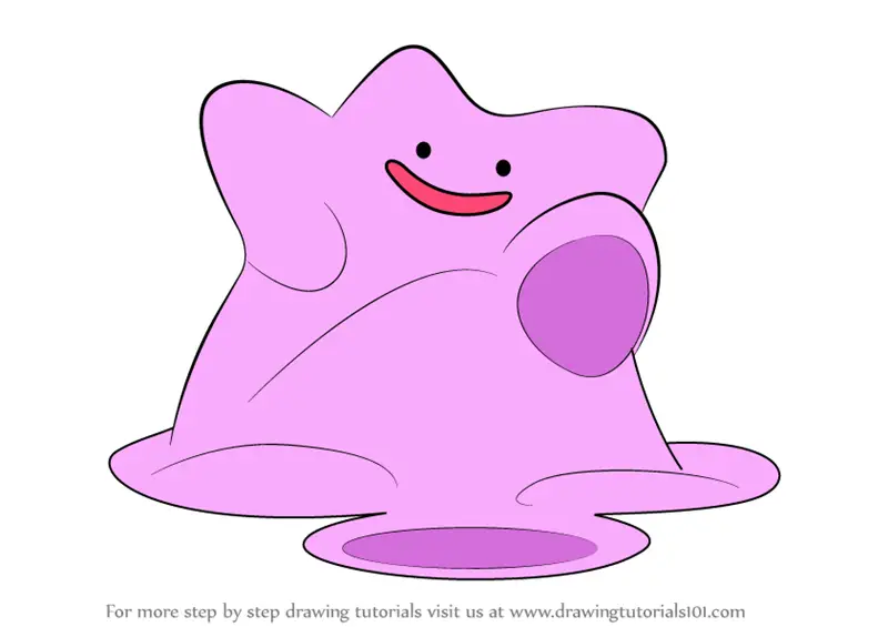 How to Draw Ditto from Pokemon. 