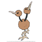 How to Draw Doduo from Pokemon