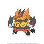 How to Draw Emboar from Pokemon