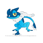 How to Draw Frogadier from Pokemon