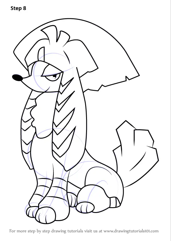 Learn How to Draw Furfrou - Kabuki Style from Pokemon (Pokemon) Step by