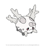 How to Draw Galarian Corsola from Pokemon