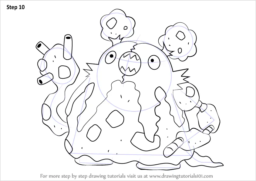 garbodor coloring pages for children pokemon