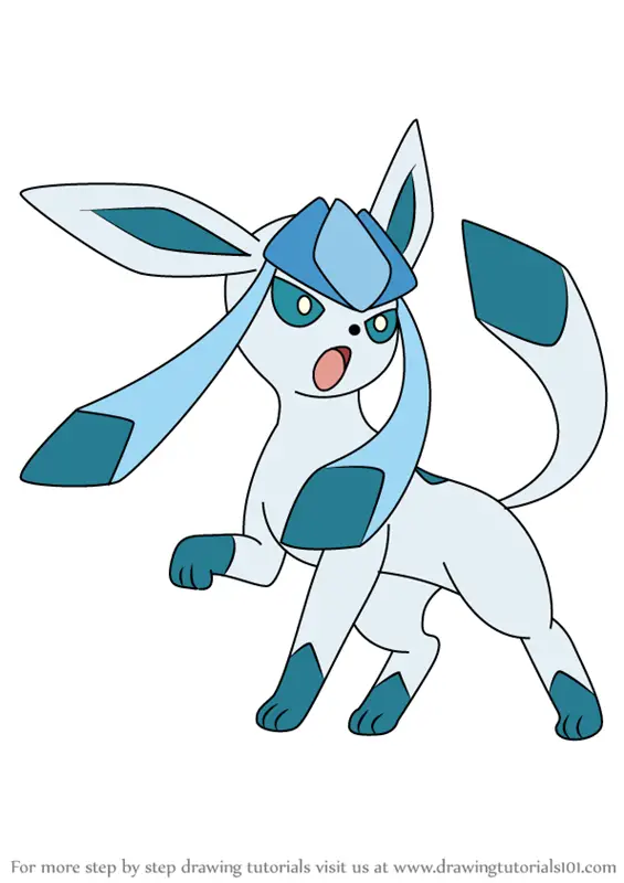 Learn How to Draw Glaceon from Pokemon (Pokemon) Step by Step Drawing