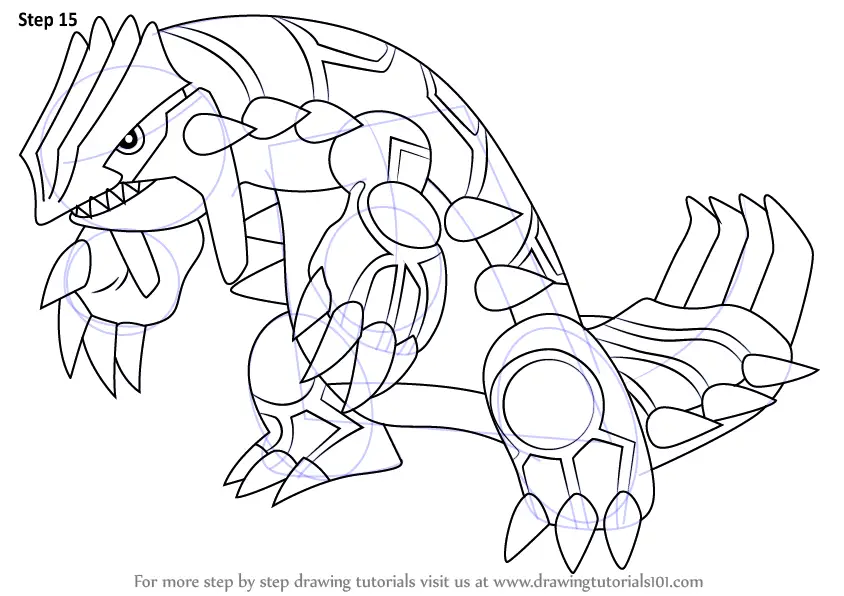 Learn How to Draw Groudon from Pokemon (Pokemon) Step by Step Drawing