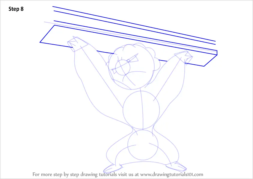 Step by Step How to Draw Gurdurr from Pokemon : DrawingTutorials101.com