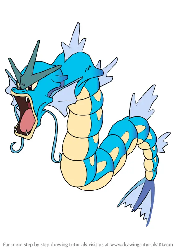 Learn How to Draw Gyarados from Pokemon (Pokemon) Step by Step