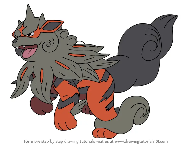 Learn How to Draw Hisuian Arcanine from Pokemon (Pokemon) Step by Step