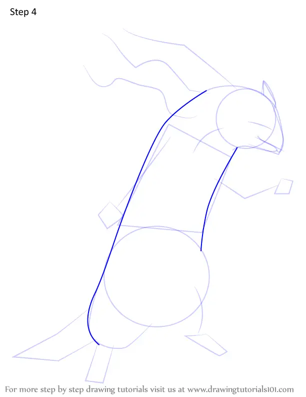 Step by Step How to Draw Hisuian Typhlosion from Pokemon :  