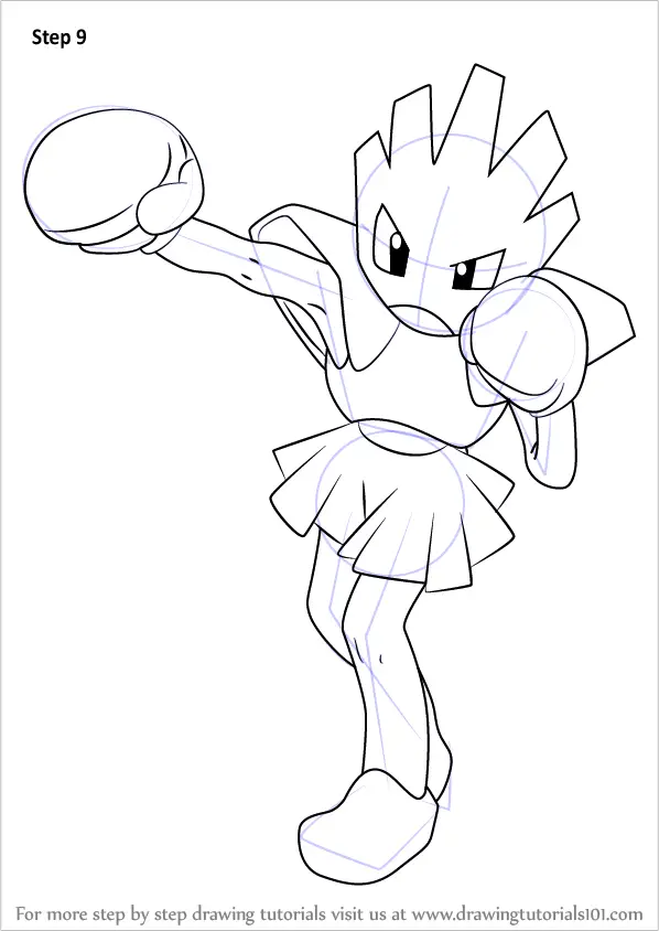 hitmonchan coloring page online pokemon