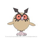 How to Draw Hoothoot from Pokemon