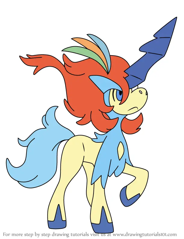 Step by Step How to Draw Keldeo Resolute Form from Pokemon ...