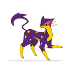 How to Draw Liepard from Pokemon