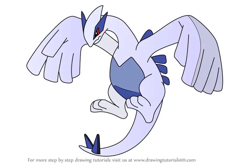 Learn How to Draw Lugia from Pokemon (Pokemon) Step by Step : Drawing ...