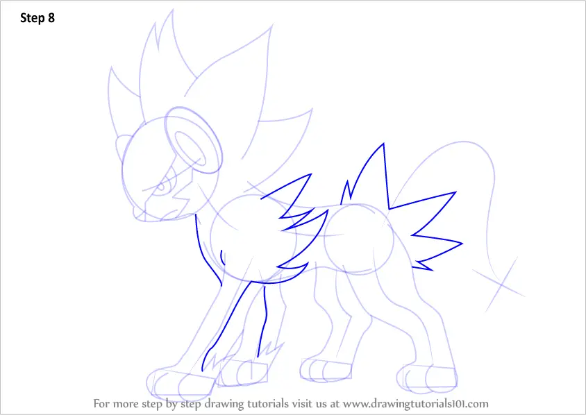 Learn How to Draw Luxray from Pokemon (Pokemon) Step by Step : Drawing ...