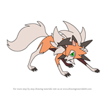 How to Draw Lycanroc Dusk Form from Pokemon
