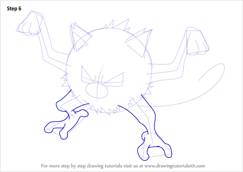 Step By Step How To Draw Mankey From Pokemon Drawingtutorials Com